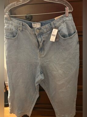 Lane Bryant Light Blue Boyfriend Jean capris